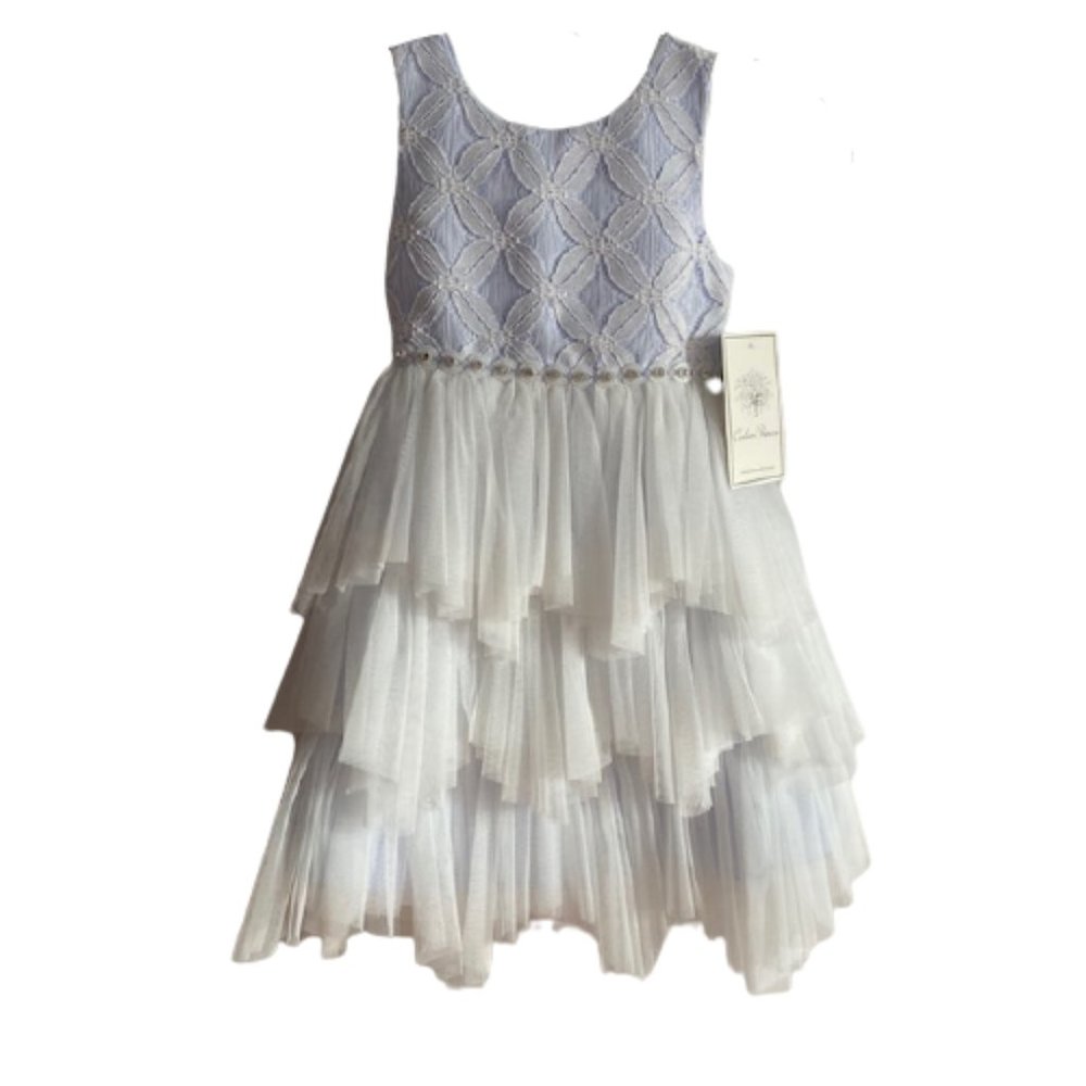 Lace Tiered A-line Princess Dress